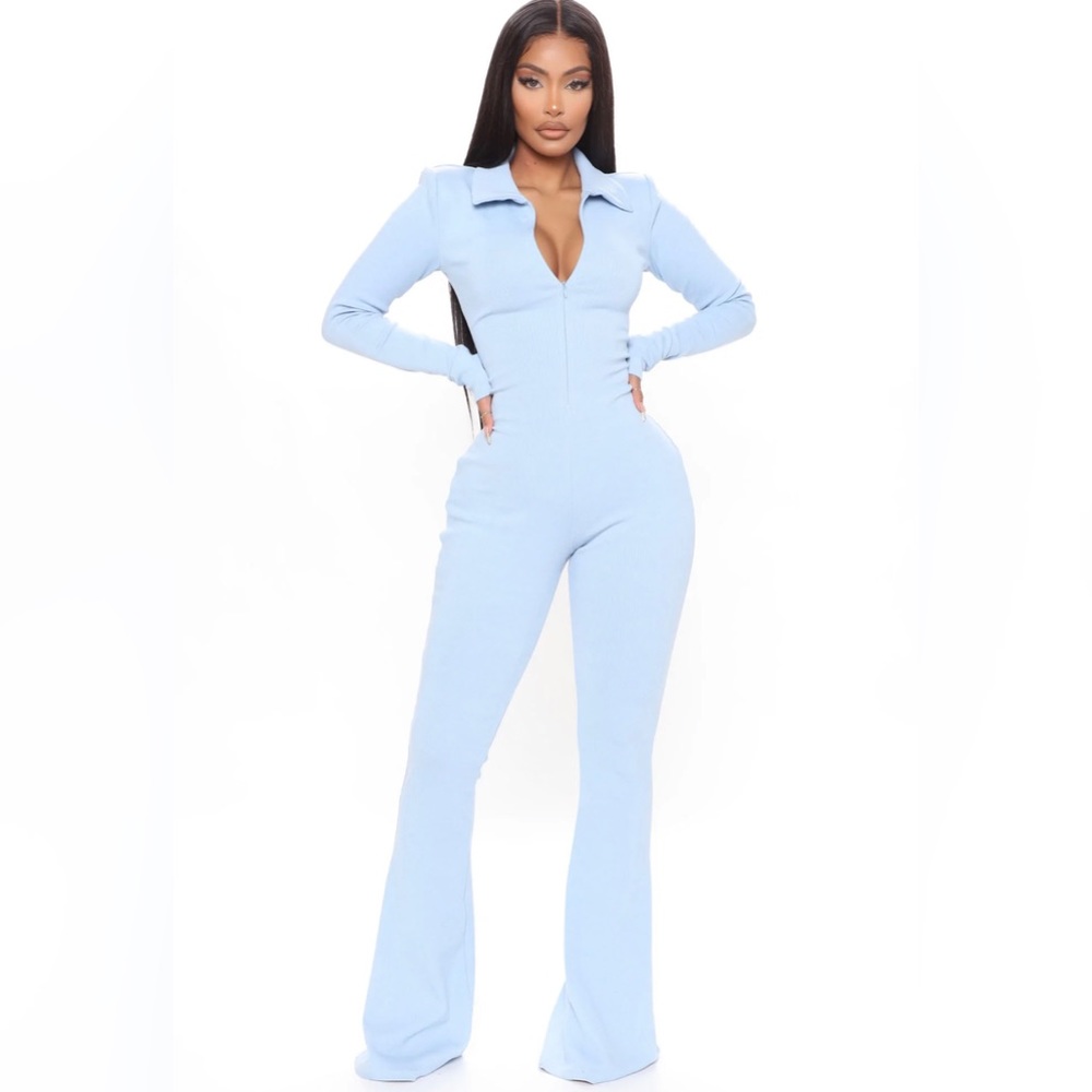 Fashion Nova Ashley Rib Jumpsuit - Large NWT